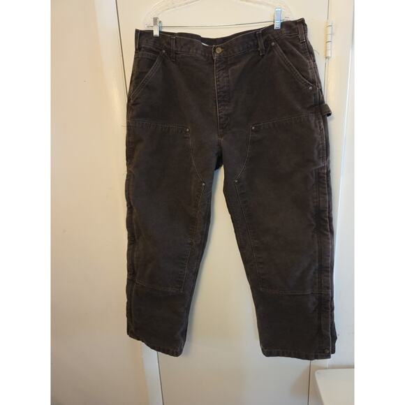 Carhartt Double Knee Insulated Duck Canvas Pants Men’s 42x30 Brown B194 DKB 2007 - Picture 1 of 14